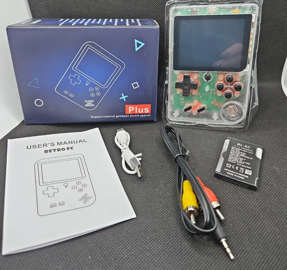 Plus Handheld Game Console - Black and Green